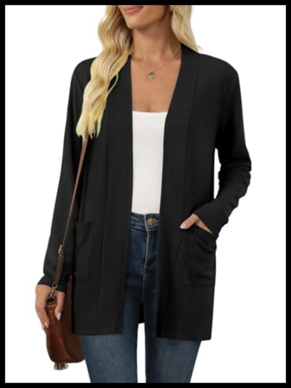 Women's Long Sleeve Lightweight Cardigan with Pockets